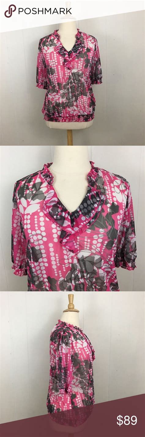 Lane Bryant New Floral Short Sleeve Blouse With Images Short Sleeve