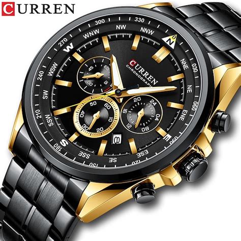 Curren Man Wristwatch Waterproof Chronograph Date Men Watch Military