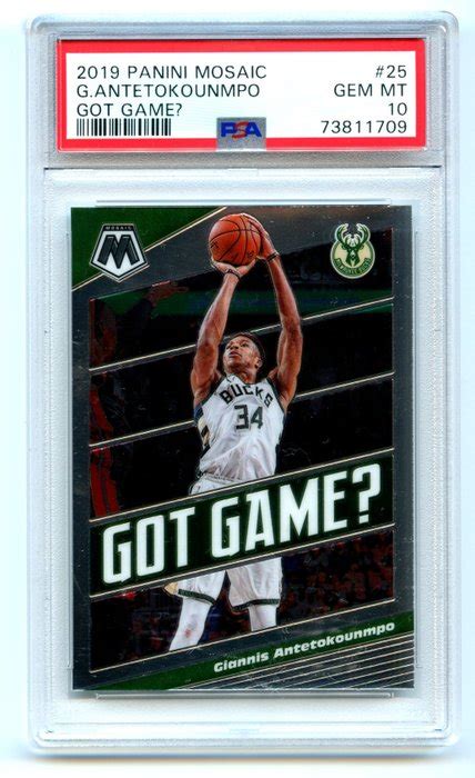 2019 Panini Mosaic 25 Giannis Antetokounmpo Got Game Catawiki