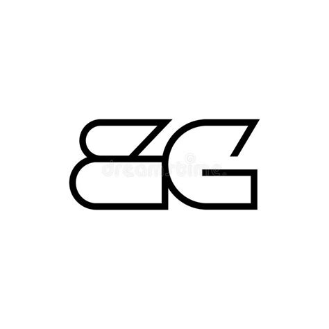 Minimal Letters Bg Logo Design Stock Vector Illustration Of Abstract