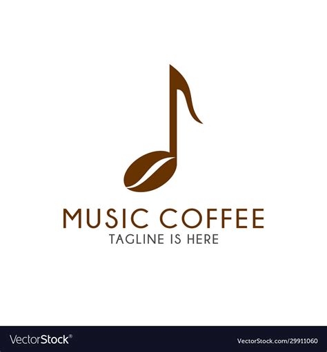 Coffee music logo Royalty Free Vector Image - VectorStock