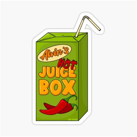 Alvin S Hot Juice Box Adventure Time Fan Art Sticker For Sale By Hofdraws Redbubble
