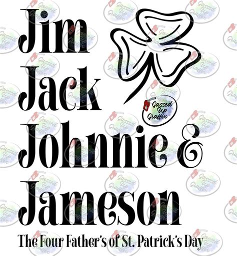 Jim Jack Johnnie And Jameson Svg And Png Etsy