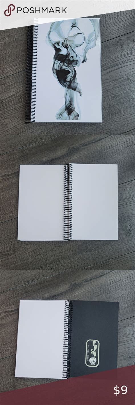 Skull Spiral Notebook Handmade W Blank Pages In Spiral