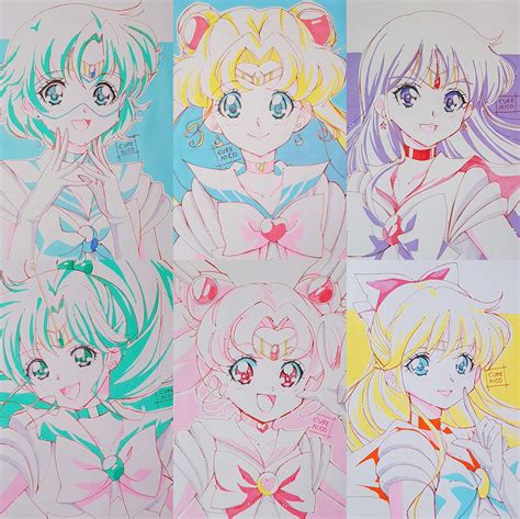 Cure Nico On Twitter Rt Curenicoart Some Sailor Moon Traditional Drawings I Made Last Year