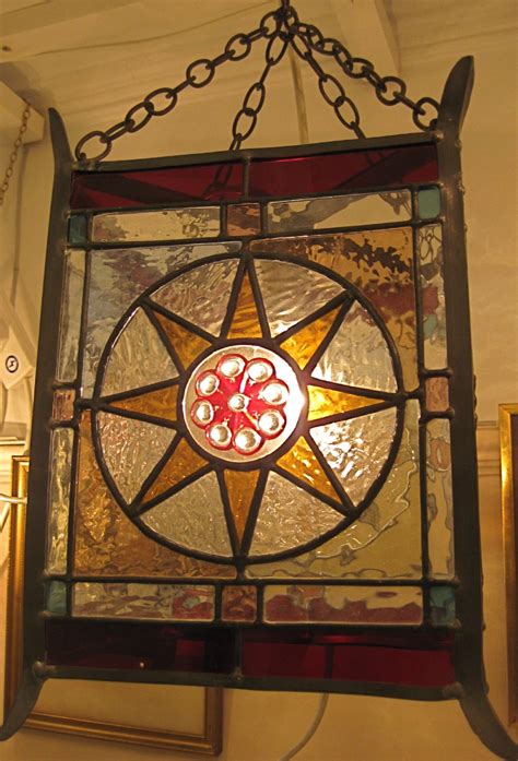 A Victorian Stained Glass Lantern 248972 Uk