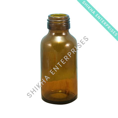 Ml Round Amber Glass Bottle Mm Ropp Neck At Rs Piece Amber