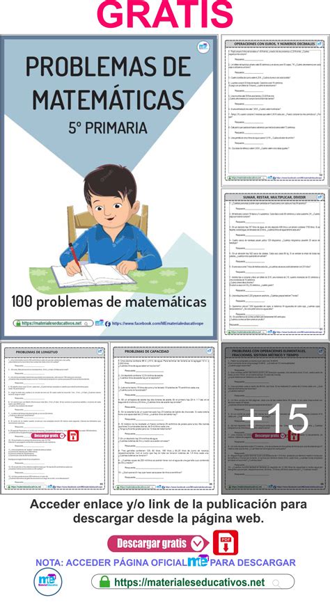 100 Problemas De MatemÁticas 5° Primaria