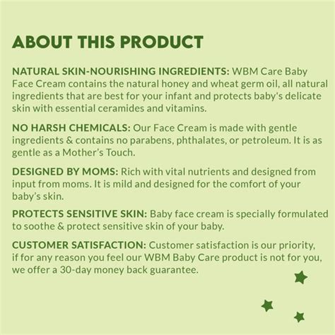 Wbm Baby Care Crema Facial De Miel Y Germen De Trigo 1 76 Envío gratis