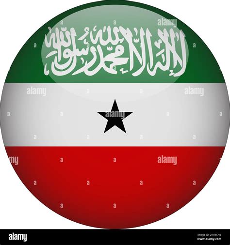 Somaliland 3d Rounded Flag Icon Button Vector Stock Vector Image And Art