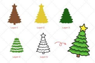 D Christmas Tree Bundle Graphic By Chorry Studio Creative Fabrica