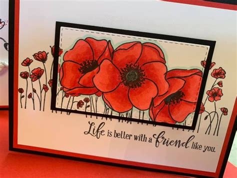 Stampin Up Painted Poppies Poppy Cards Stamping Up Cards Flower Cards