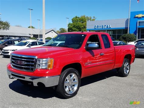 Fire Red Gmc Sierra Sle Extended Cab X