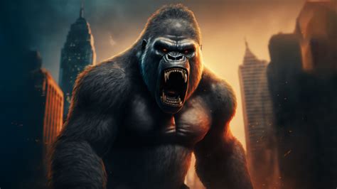 Wallpaper Ai Art Ilustrasi King Kong Headphone X Alx