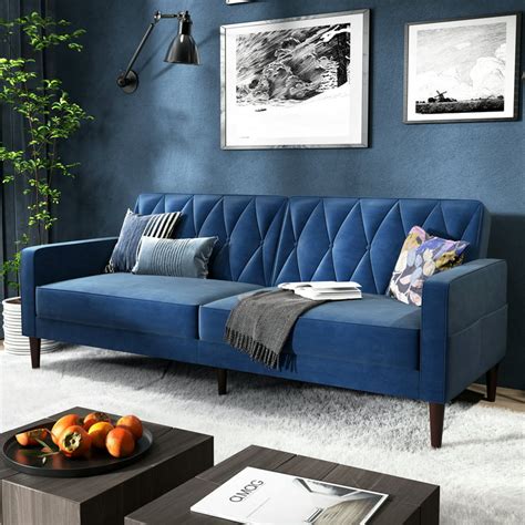 Navy Velvet Sofa Bed | Cabinets Matttroy