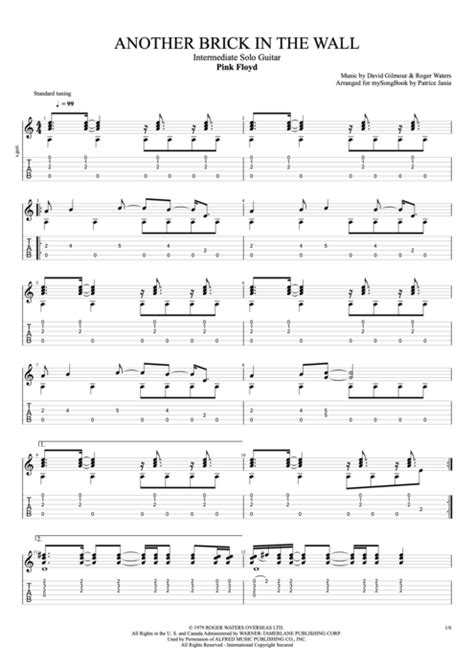 Another Brick in the Wall (Part 2) Tab by Pink Floyd (Guitar Pro ...