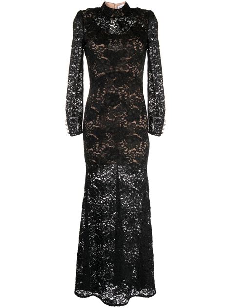 Self Portrait Floral Lace Maxi Dress Black Farfetch