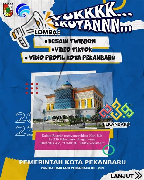 Diskominfotiksan Gelar Lomba Hut Pekanbaru Berikut Syarat Dan