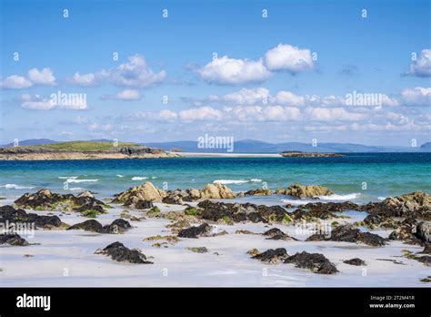 Sandy Beach Beach White Strand Of The Monks On The Hebridean Island Of