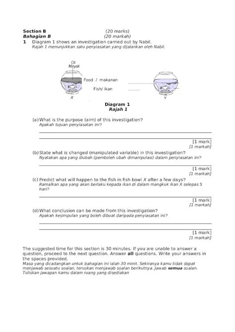 DOCX Soalan Sains Thn 4 Bah B Set 2 Dan Skema Jawapan DOKUMEN TIPS