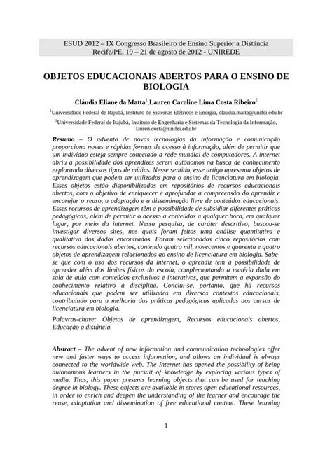 PDF OBJETOS EDUCACIONAIS ABERTOS PARA O ENSINO PDF FileESUD 2012