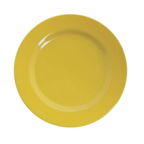 Hubert® Wide Rim Yellow Melamine Dinner Plate 9dia