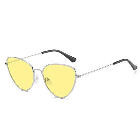 Fashion Cat Eye Women Sunglasses Colorful Lens Vintage Shaped Sun