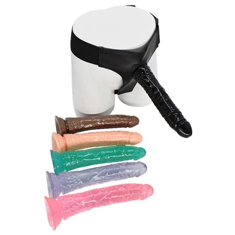 Realistic Strap On Sex Harness Soft Pvc Penis Dildo Suction Cup Woman