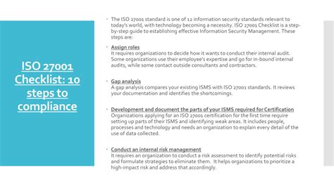 Ppt Iso 27001 Compliance Checklist 9 Step Implementation Guide Powerpoint Presentation Id