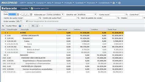 Como Lan Ar O Saldo Inicial De Uma Conta Cont Bil Maxiprod