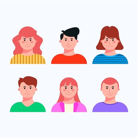 Ensemble D Avatars De Personnes Diff Rentes Vecteur Gratuite