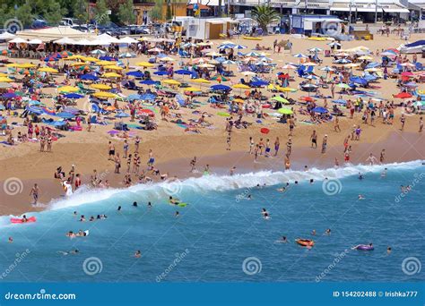 Platja Gran Beach In Tossa De Mar Spain Editorial Stock Photo