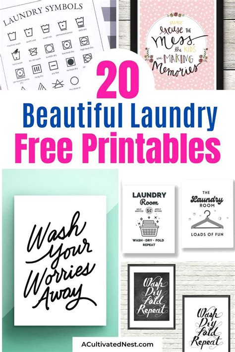 20 Pretty Free Laundry Room Printables