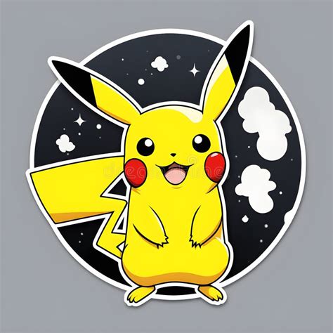 Autocollant D Image Pikachu D Un Pikachu Pokemon Pikachu Vectoriel