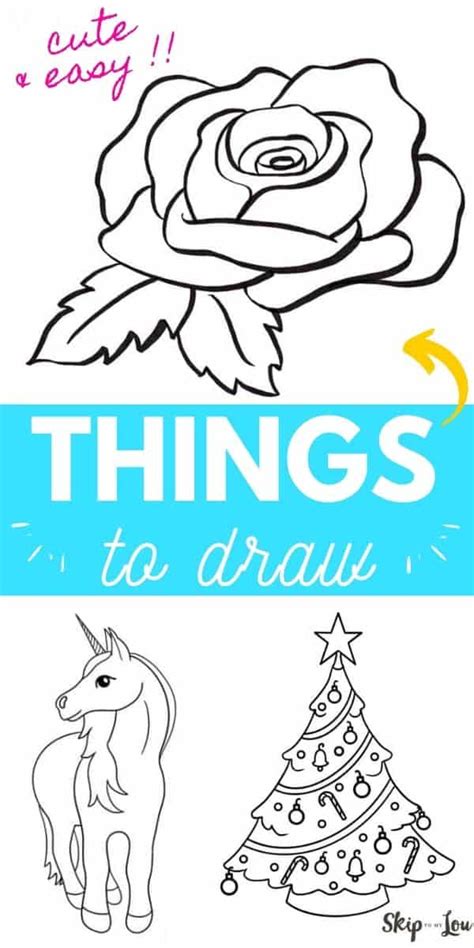 Things to Draw - Step by Step Printable Guides | Skip To My Lou