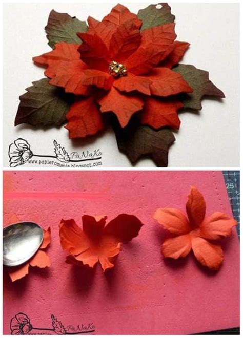 Molde Para Hacer Una Flor De Noche Buena Con Fieltro 178 Paper