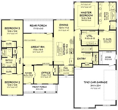 Single Story Floor Plans With Open Plan View