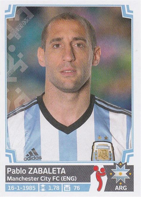 Pablo Zabeleta Of Argentina Copa America Card Copa Am Rica