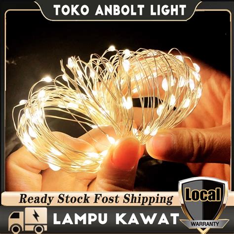 Jual Lampu LED Kawat Warm White Lampu Hias LED Baterai Lampu Tumblr