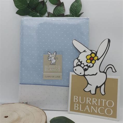 Juego De S Banas Burrito Blanco Claro De Luna Azul Idekogar