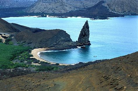 GALAPAGOS Bartolome Island view from volcano