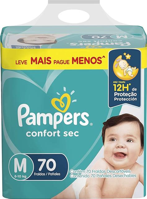 Fralda Pampers Confort Sec Fortbag M Com 70 Unidades Pense Farma