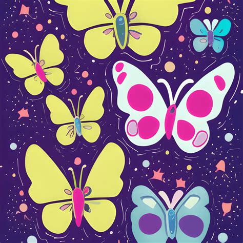 Butterflies Kawaii Chibi Cartoon Illustration · Creative Fabrica