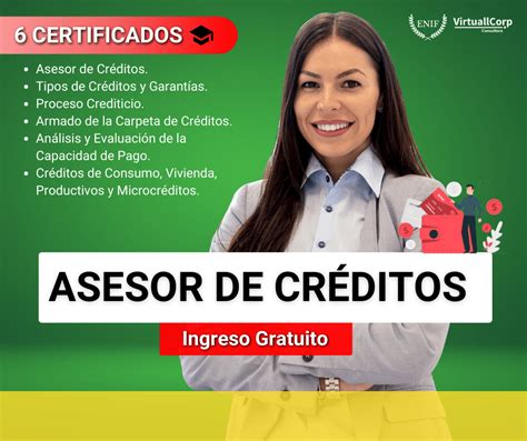 Curso Asesor de Créditos GRATIS con 7 Certificados