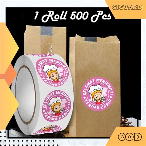 Jual SIGVARDSTORE Stiker Label Thank You Selamat Menikmati Makanan 1