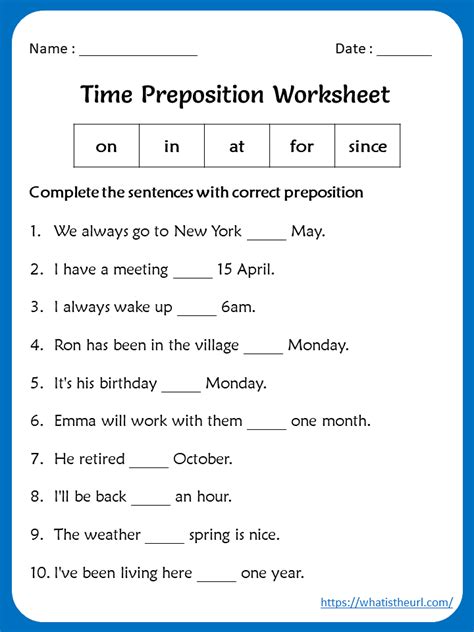 Prepositions Worksheets For Grade 2 Google Search Preposition