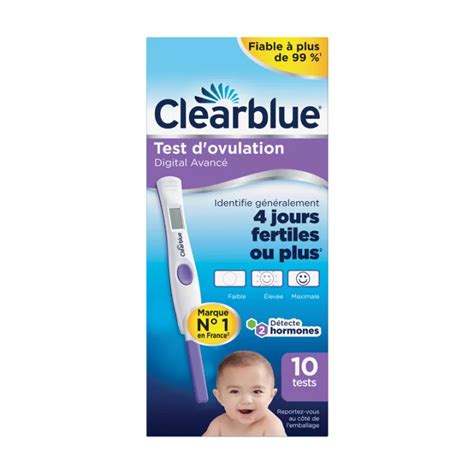 Clearblue 10 Tests d ovulation digital avancé en vente en pharmacie