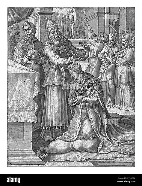 Solomon Is Anointed King Anonymous After Maarten Van Heemskerck 1560