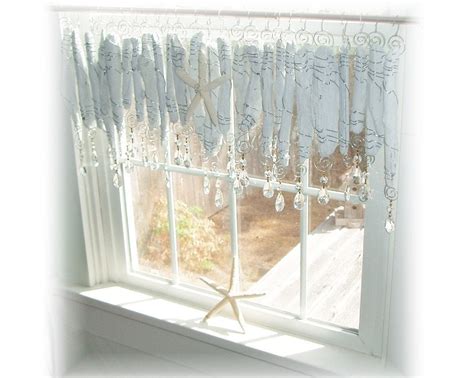 Romantic Beachy Whitewashed Driftwood Window Treatment