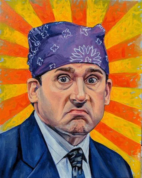 Michael Scott, Prison Mike, Oil Painting Portrait, the Office, the Office Wall Art, Fine Art ...